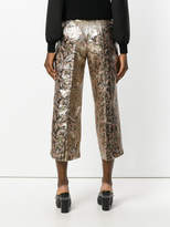 Thumbnail for your product : Twin-Set cropped embossed trousers