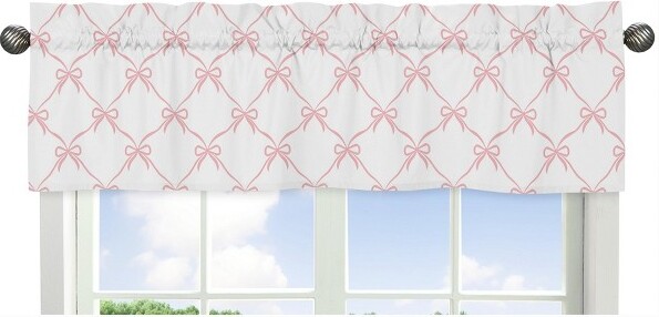 Sweet Jojo Designs SweetJojoDesignsGirlWindowValanceTreatment54in.BallerinaandBalletBowsPinkandWhite