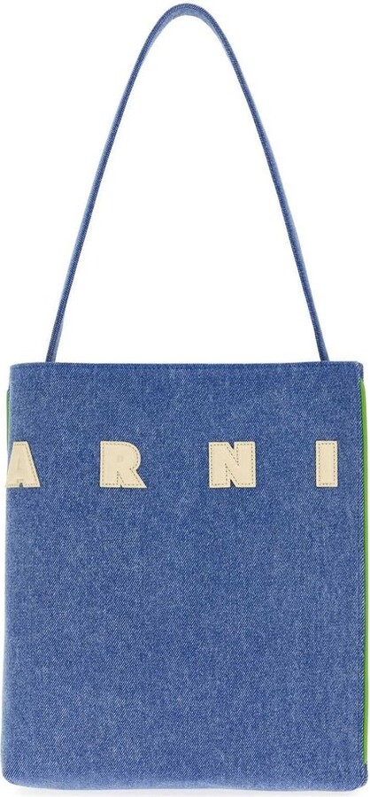 Marni Logo-Patch Top Handle Tote Bag
