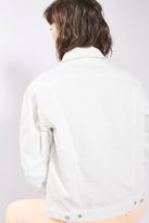 Thumbnail for your product : Topshop Moto off white oversize denim jacket
