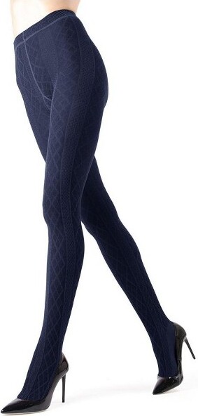 Me Moi MemoiJuneauDiamondsCottonBlendSweaterTightsNavyBlazerM-L