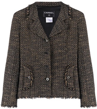 Chanel Pre Owned 2003 Slim-Fit Woven Jacket