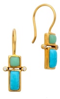Thumbnail for your product : Jacquie Aiche JA Chrysoprase & Turquoise Rectangle Earrings