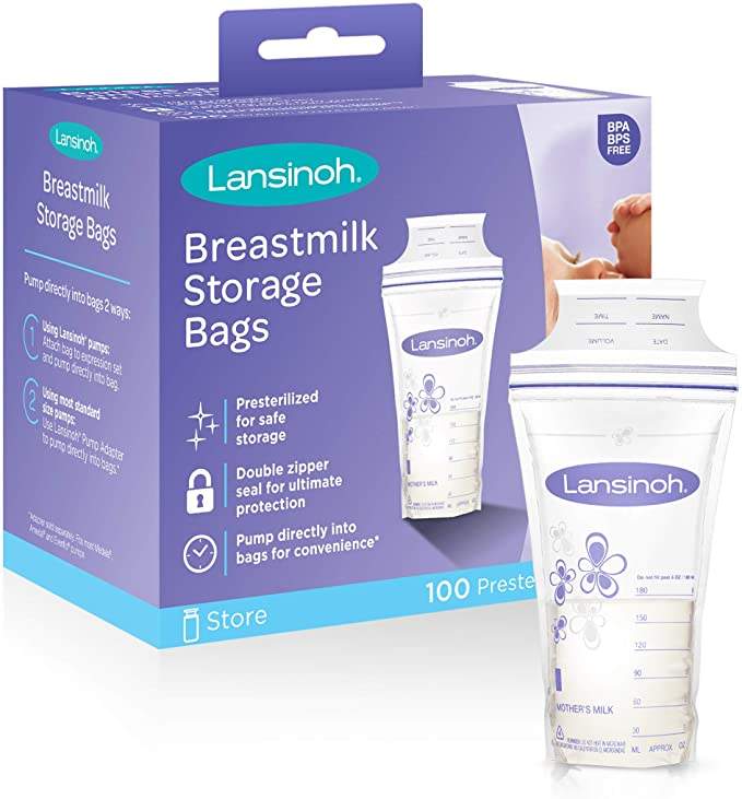 Lansinoh Breastmilk Storage Bags, 100 count