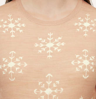 LOFT Maternity Snowflake Jacquard Sweater