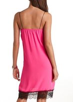 Thumbnail for your product : Charlotte Russe Lace Trim Slip Dress