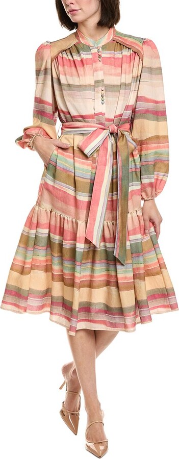 Gracia Striped Midi Dress