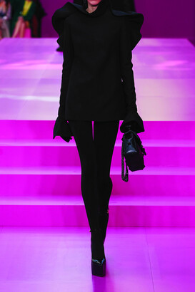 Valentino Garavani Ruffled Wool And Silk-blend Crepe Mini Dress - Black