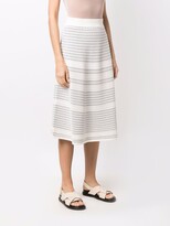 Thumbnail for your product : Kate Spade Scallop-Edge Knitted Skirt
