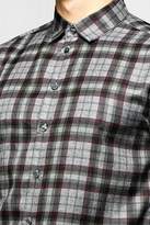 Thumbnail for your product : boohoo Grey Check Long Sleeve Shirt