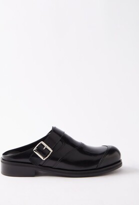 Stefan Cooke 4 Slashed leather loafers - Black