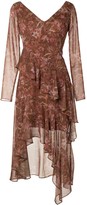 Thumbnail for your product : Marchesa Notte Floral-Print Sheer Midi Dress