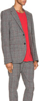 Thumbnail for your product : Helmut Lang Prince of Wales Blazer in Charcoal | FWRD