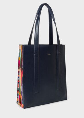 Paul Smith Women's Navy 'Concertina Swirl' Leather Tote Bag - ShopStyle