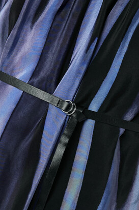 Altuzarra Nika Belted Printed Silk Crepe De Chine Blouse - Blue