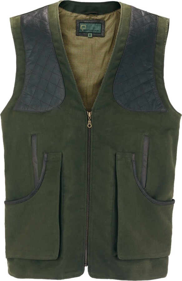 HIDEPARK 002M Men's Green Moleskin Shooting Vest ShopStyle Outerwear