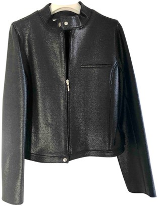 Courreges Black Cotton Leather Jacket for Women