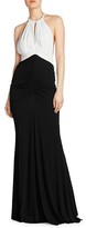 Thumbnail for your product : Alexander McQueen Bi Color Ruched Sleeveless Gown