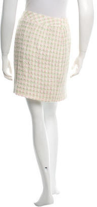 Chanel Plaid Tweed Skirt