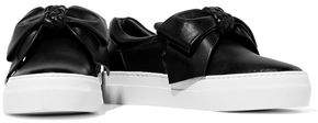 Buscemi Embellished Leather Slip-on Sneakers
