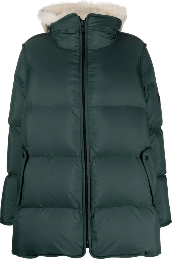 Yves Salomon Shearling Bib Down Coat