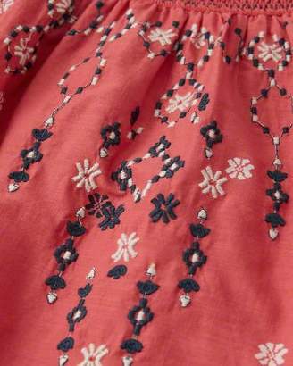 Abercrombie & Fitch Smocked Waist Embroidered Dress