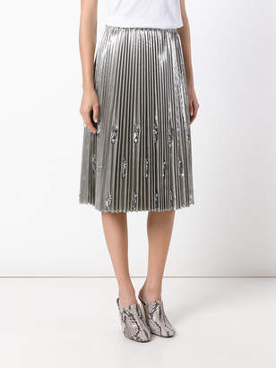 No.21 embellished and pleated skirt