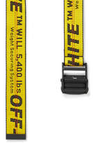 Thumbnail for your product : Off-White Off White 3.5cm Yellow Industrial Logo-Jacquard Webbing Belt