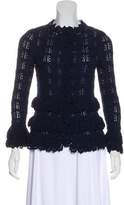 Thumbnail for your product : Oscar de la Renta Long Sleeve Crocheted Cardigan w/ Tags