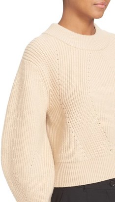 DKNY Women's Extended Sleeve Merino Wool Blend Surplice Back Sweater