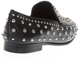 Thumbnail for your product : Lola Cruz Black Leather Studs Loafer