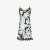 Thumbnail for your product : Sainted Sisters Floral Lace Trim Silk Nightdress