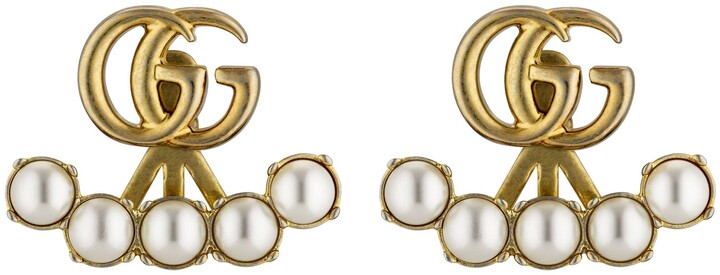 double g pearl earrings