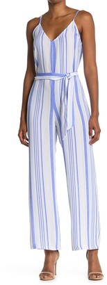 pink and blue striped jumpsuit