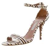 Thumbnail for your product : Tabitha Simmons Striped Ankle Strap Sandals