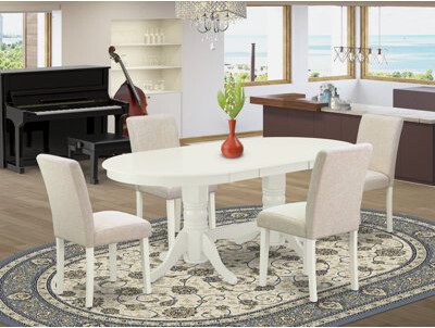 Winston Porter LaRena Extendable Solid Wood Dining Set