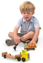 Thumbnail for your product : Melissa & Doug Wooden Vehicle Carrier & Excavator