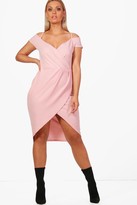 boohoo pink bodycon dress