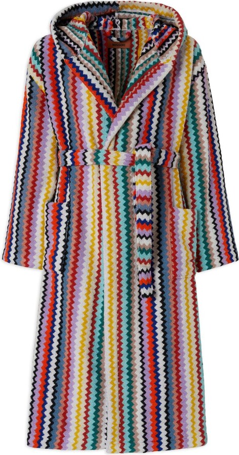 Missoni Home Pink Zigzag Cotton Bathrobe
