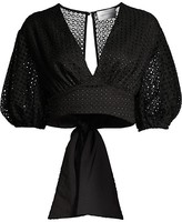 Thumbnail for your product : Significant Other Malia Cropped Puff Sleeve Blouse