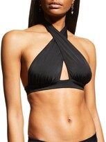 Thumbnail for your product : Norma Kamali Crisscross Halter Bikini Top
