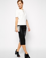 Thumbnail for your product : ASOS Tall Textured T-Shirt With Lace Insert