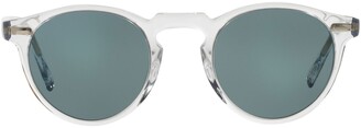 Oliver Peoples Gregory Peck Phantos 50mm Round Sunglasses