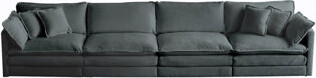 Latitude Run Free Combination Modular Sofa Free4 Seater Sofa Comfy Chenille FabricSectional Sofa CouchGray Chenille