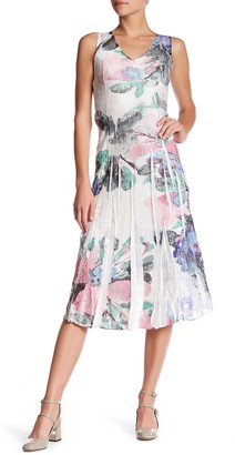 Komarov Sleeveless Lace Trim Dress