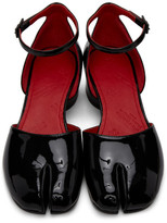 Thumbnail for your product : Maison Margiela Black Patent Tabi Ankle Strap Heels