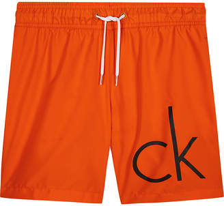 Calvin Klein Neon logo swim shorts 4-16 years