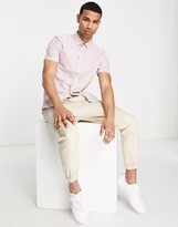 Thumbnail for your product : Ted Baker short sleeve geo print shirt in pink