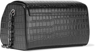 THE VOLON Po Trunk Croc-effect Leather Shoulder Bag