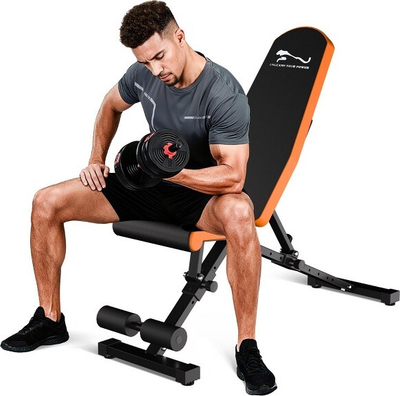 TruAIR WeightBench800LBCapacityHeavyDutyAdjustableWorkoutBench–11-LevelIncline/Flat/DeclineFoldableSpaceSaving